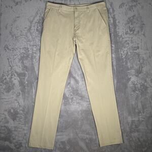 Rhone Commuter Pants Classic Fit Khaki Beige Size 36 Stretch Performance Chinos